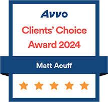 Avvo Client's Choice Award 2024 Matt Acuff